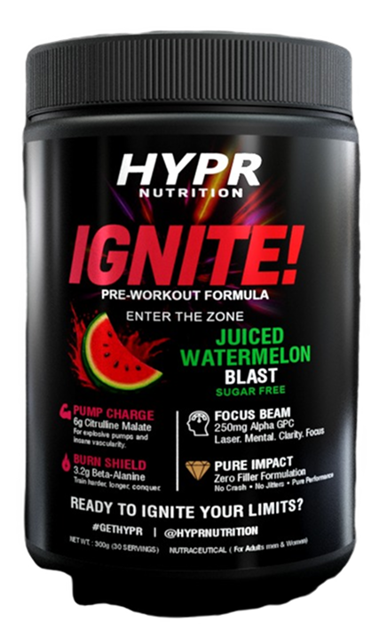 Ignite Pre-Workout Black Jar